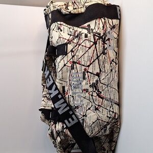 #ACW  E.M. KEKE sport canves bag collage of subway & train stations in France